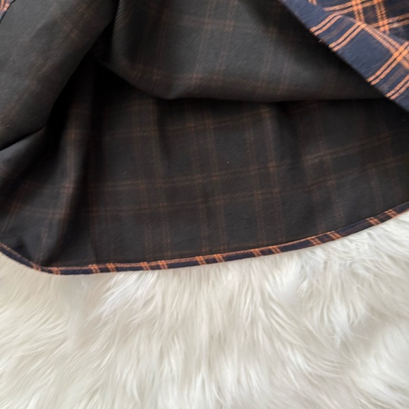 SHEIN Moosta Plaid Pleated Flap Pocket Mini Skirt Medium - Picture 7 of 7